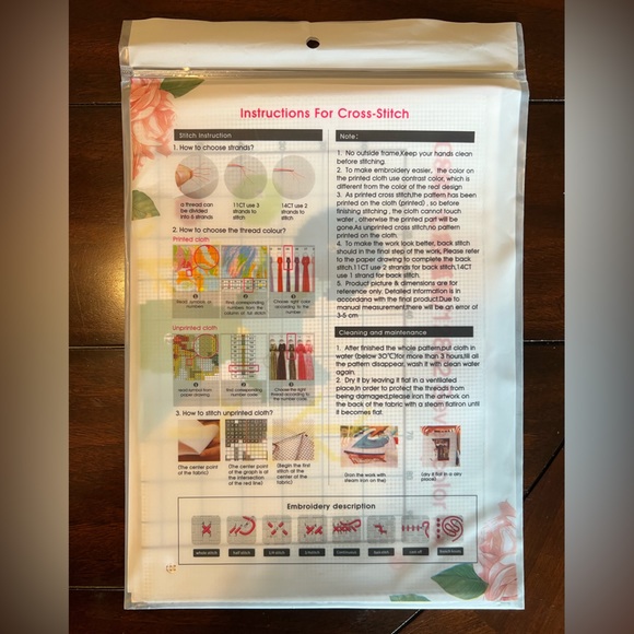 7 Color Fox Stamped Cross Stitch Kit - Picture 5 of 5